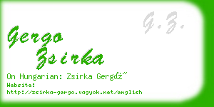 gergo zsirka business card